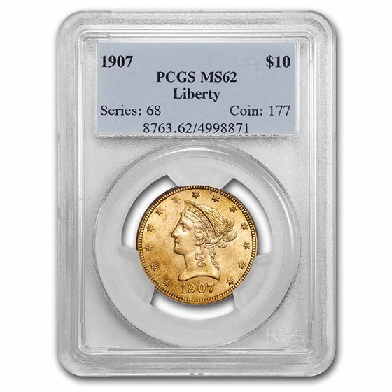 1907 $10 Liberty Gold Eagle MS-62 PCGS 1907 $10 Liberty Gold Eagle MS-62 PCGS