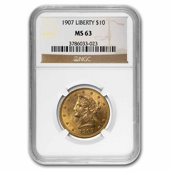 1907 $10 Liberty Gold Eagle MS-63 NGC 1907 $10 Liberty Gold Eagle MS-63 NGC