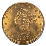 1907 $10 Liberty Gold Eagle MS-64 PCGS CAC