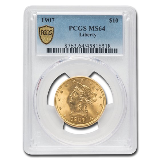 1907 $10 Liberty Gold Eagle MS-64 PCGS 1907 $10 Liberty Gold Eagle MS-64 PCGS