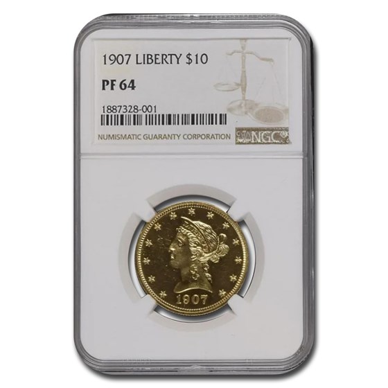 1907 $10 Liberty Gold Eagle PF-64 NGC
