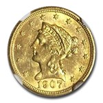 1907 $2.50 Liberty Gold Quarter Eagle MS-62 NGC