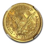 1907 $2.50 Liberty Gold Quarter Eagle MS-62 NGC