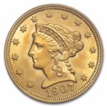 1907 $2.50 Liberty Gold Quarter Eagle MS-63 PCGS