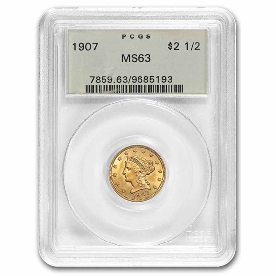 1907 $2.50 Liberty Gold Quarter Eagle MS-63 PCGS 1907 $2.50 Liberty Gold Quarter Eagle MS-63 PCGS