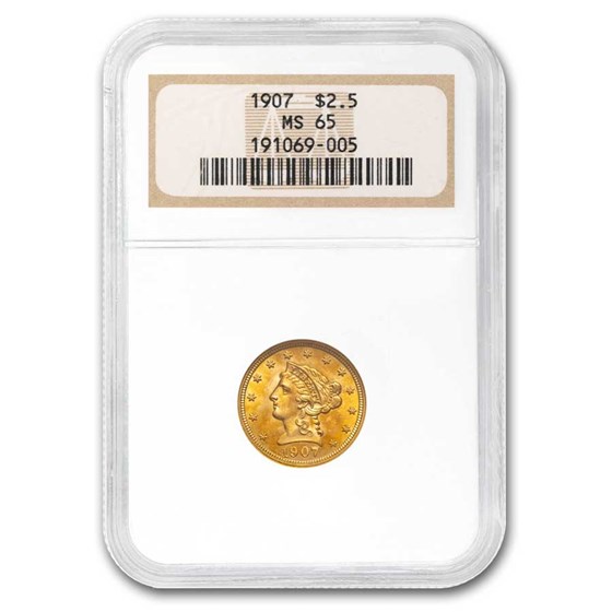 1907 $2.50 Liberty Gold Quarter Eagle MS-65 NGC 1907 $2.50 Liberty Gold Quarter Eagle MS-65 NGC