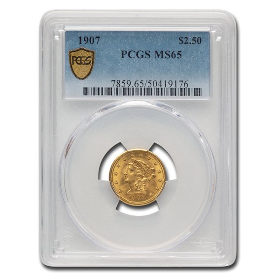 1907 $2.50 Liberty Gold Quarter Eagle MS-65 PCGS 1907 $2.50 Liberty Gold Quarter Eagle MS-65 PCGS