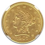 1907 $2.50 Liberty Gold Quarter Eagle MS-66 NGC
