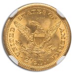 1907 $2.50 Liberty Gold Quarter Eagle MS-66 NGC