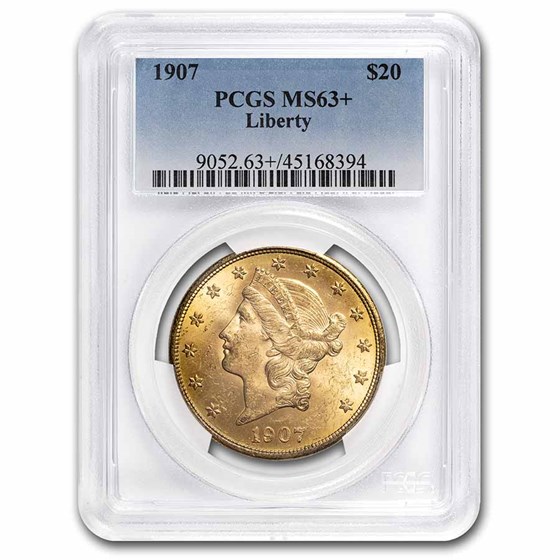 1907 $20 Liberty Gold Double Eagle MS-63+ PCGS 1907 $20 Liberty Gold Double Eagle MS-63+ PCGS
