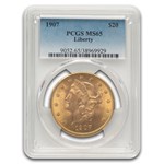 1907 $20 Liberty Gold Double Eagle MS-65 PCGS