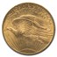 1907 $20 Saint-Gaudens Gold Double Eagle MS-62 PCGS
