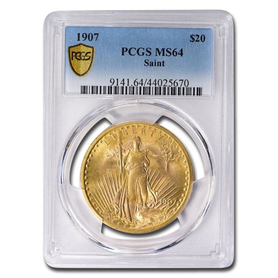 1907 $20 Saint-Gaudens Gold Double Eagle MS-64 PCGS 1907 $20 Saint-Gaudens Gold Double Eagle MS-64 PCGS