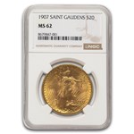 1907 $20 St Gaudens Gold Double Eagle MS-62 NGC
