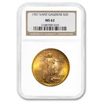 1907 $20 St Gaudens Gold Double Eagle MS-62 NGC