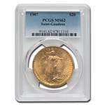 1907 $20 St Gaudens Gold Double Eagle MS-62 PCGS
