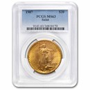 1907 $20 St Gaudens Gold Double Eagle MS-63 PCGS