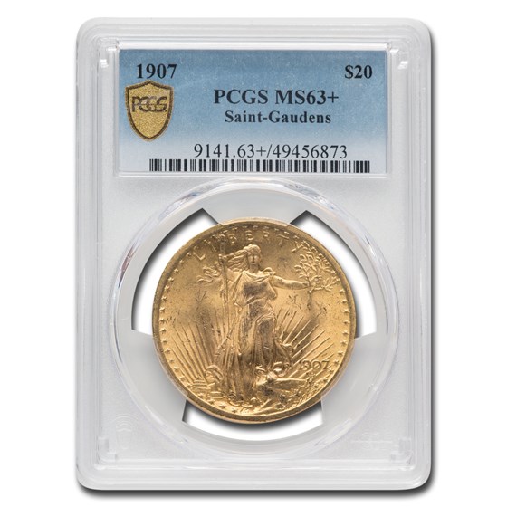 1907 $20 St Gaudens Gold Double Eagle MS-63+ PCGS 1907 $20 St Gaudens Gold Double Eagle MS-63+ PCGS