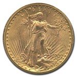 1907 $20 St Gaudens Gold Double Eagle MS-64+ PCGS CAC