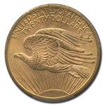 1907 $20 St Gaudens Gold Double Eagle MS-64+ PCGS CAC