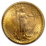 1907 $20 St Gaudens Gold Double Eagle MS-64+ PCGS