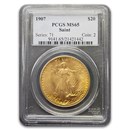 1907 $20 St Gaudens Gold Double Eagle MS-65 PCGS