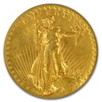 1907 $20 St Gaudens Gold High Relief Wire Edge MS-63 PCGS