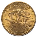 1907 $20 St Gaudens Gold No Motto MS-63 PCGS (Rough Rider)