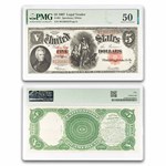 1907 $5.00 Legal Tender Woodchopper AU-50 PMG (Fr#91)