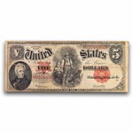1907 $5.00 Legal Tender Woodchopper F (Fr#91)