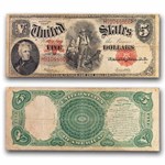 1907 $5.00 Legal Tender Woodchopper F (Fr#91)