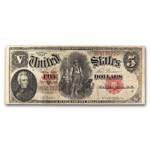 1907 $5.00 Legal Tender Woodchopper Fine (Fr#85)