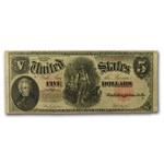 1907 $5.00 Legal Tender Woodchopper VF (Fr#87)