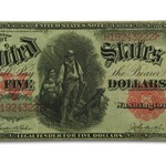 1907 $5.00 Legal Tender Woodchopper VF (Fr#88)