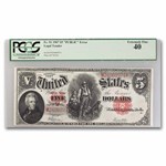1907 $5.00 Legal Tender Woodchopper XF-40 PCGS (Fr#91) PCBLIC