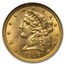 1907 $5 Liberty Gold Half Eagle MS-62 NGC