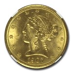 1907 $5 Liberty Gold Half Eagle MS-64 NGC