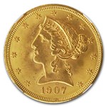 1907 $5 Liberty Gold Half Eagle MS-65+ NGC CAC