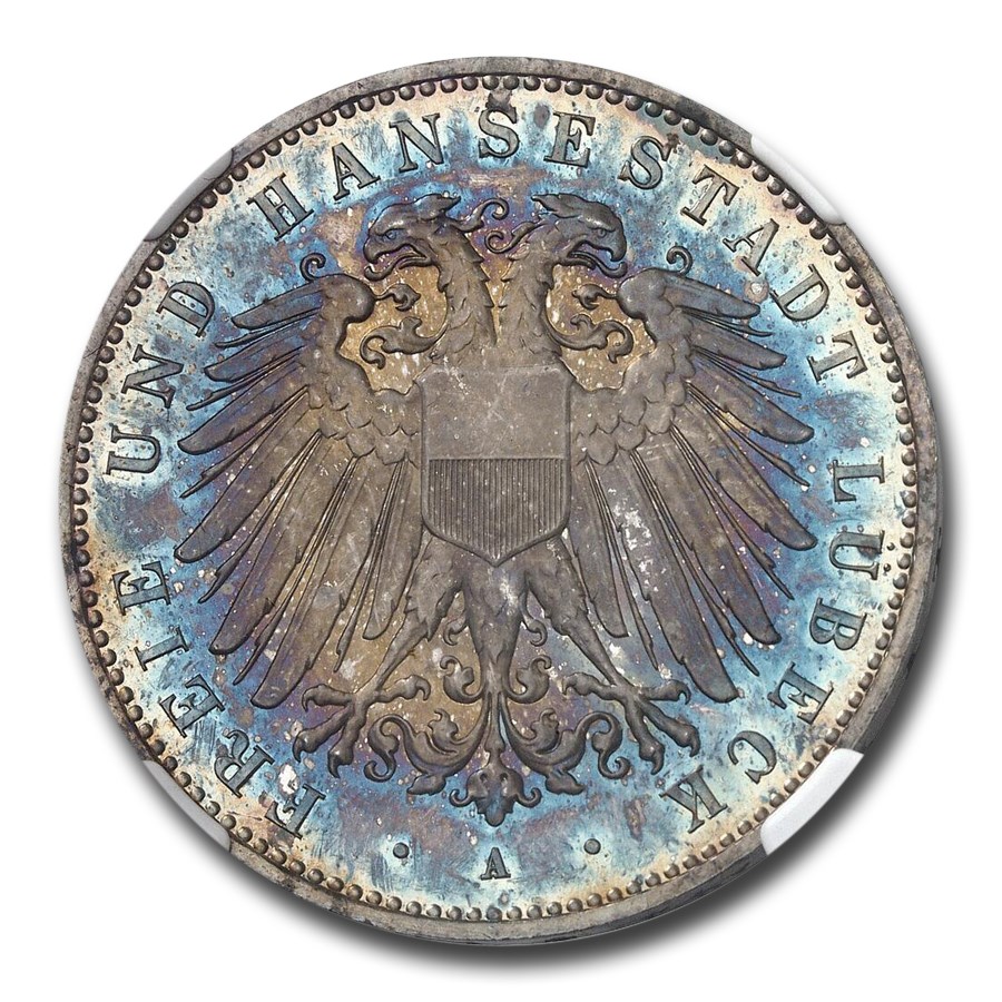 1907-A Germany Silver 5 Mark PF-68* NGC