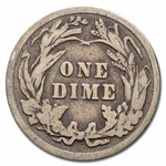 1907 Barber Dime 50-Coin Roll Avg Circ