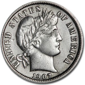 1907 Barber Dime AU (Details) 1907 Barber Dime AU (Details)