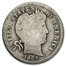 1907 Barber Dime Good/VG