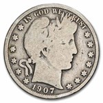 1907 Barber Half Dollar 20-Coin Roll Avg Circ