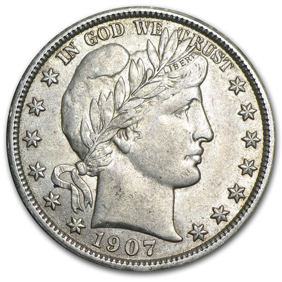 1907 Barber Half Dollar AU 1907 Barber Half Dollar AU