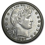 1907 Barber Quarter AU