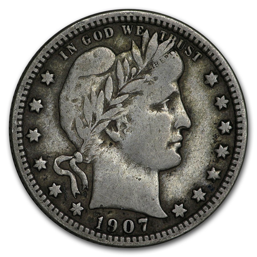 1907 Barber Quarter Fine