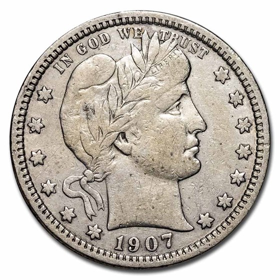 1907 Barber Quarter VF 1907 Barber Quarter VF
