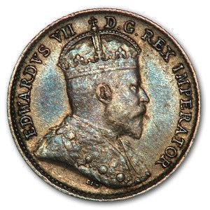 1907 Canada 5 Cents AU Edward VII KM#13 1907 Canada 5 Cents AU Edward VII KM#13