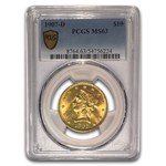 1907-D $10 Liberty Gold Eagle MS-63 PCGS
