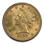 1907-D $10 Liberty Gold Eagle MS-63 PCGS